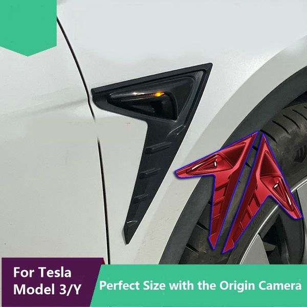 tesla model 3 model y 2022 camera flanks car side wing panel cover spoiler dust cover decoration modification accessories 
tesla model 3 model y 2022 camera flanks car side wing panel cover spoiler dust cover decoration modification accessories