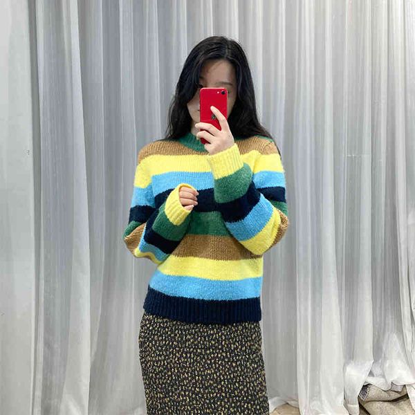 women's sweaters family early autumn women's sweater multicolor stitching rainbow stripe pullover loose round neck argf, White;black
women's sweaters family early autumn women's sweater multicolor stitching rainbow stripe pullover loose round neck argf, White;black