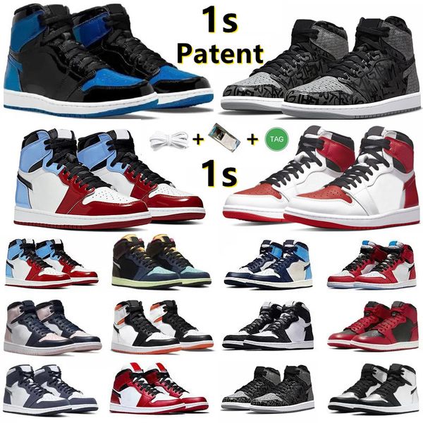 2023 high boots jumpman 1 1s basketball shoes sneakers rebellionaire bred patent dark mocha marina blue bubble gum obsidian shadow royal men, Black
2023 high boots jumpman 1 1s basketball shoes sneakers rebellionaire bred patent dark mocha marina blue bubble gum obsidian shadow royal men, Black