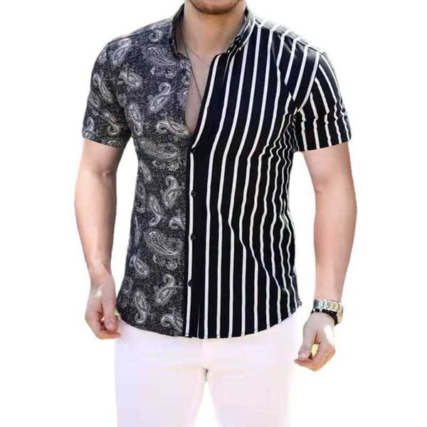 paisley stripe hawaiian summer shirts mens fashion casual beach blusa button up shirt plus size blouses, White;black
paisley stripe hawaiian summer shirts mens fashion casual beach blusa button up shirt plus size blouses, White;black