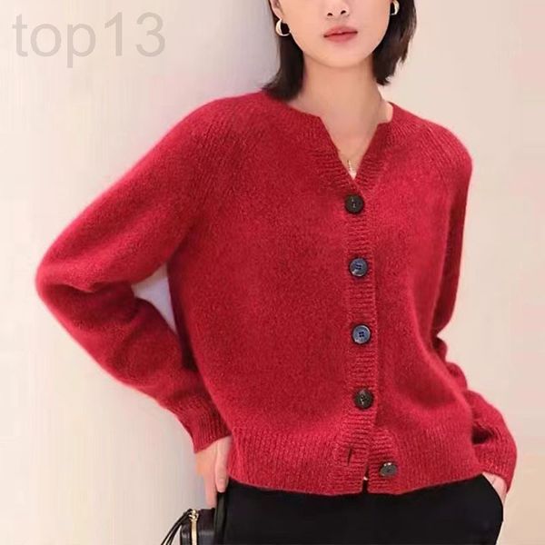 women's knits & tees designer ic xiaohejia joint stock design red wool cashmere knitted cardigan v-neck long sleeve warm versatile swea, White
women's knits & tees designer ic xiaohejia joint stock design red wool cashmere knitted cardigan v-neck long sleeve warm versatile swea, White