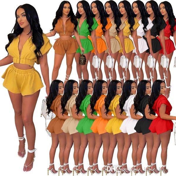 women short set outfits tracksuits summer solid color zipper hooded short sleeve cardigan shorts 2pcs jogger suit sportswear, Gray
women short set outfits tracksuits summer solid color zipper hooded short sleeve cardigan shorts 2pcs jogger suit sportswear, Gray