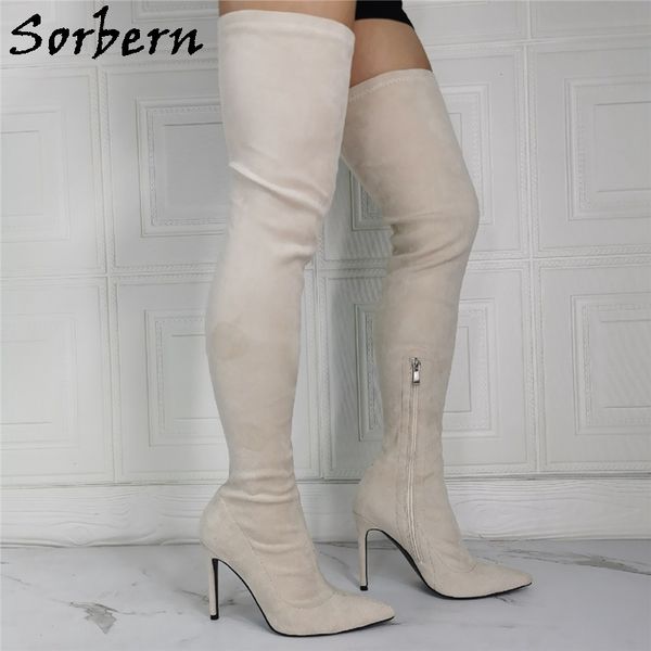 sorbern fake suede women boots light grey pointed toe ladies shoes custom slim fit wide fit eu33-48, Black
sorbern fake suede women boots light grey pointed toe ladies shoes custom slim fit wide fit eu33-48, Black