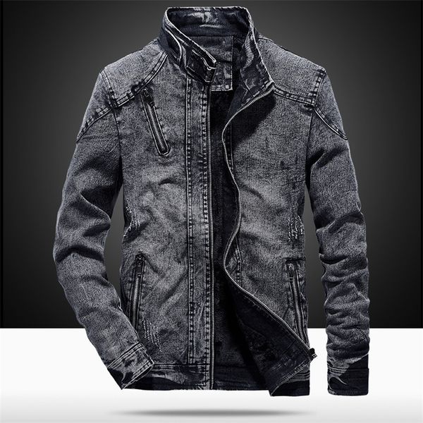 vintage mens denim jacket solid casual mens jeans coat fashion stand clothes for men black blue bomber jacket men stand 201127, Black;brown
vintage mens denim jacket solid casual mens jeans coat fashion stand clothes for men black blue bomber jacket men stand 201127, Black;brown