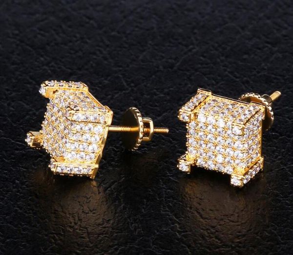 14k plated gold stud hip hop men's earrings with full diamond and micro inlaid earrings, Golden;silver
14k plated gold stud hip hop men's earrings with full diamond and micro inlaid earrings, Golden;silver