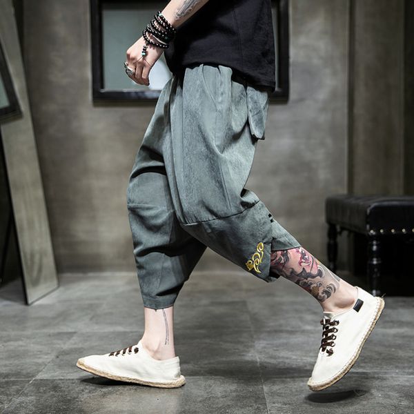 summer harajuku harem men calflength wide leg trousers streetwear casual sweat vintage cotton mens pants 220621, Black
summer harajuku harem men calflength wide leg trousers streetwear casual sweat vintage cotton mens pants 220621, Black