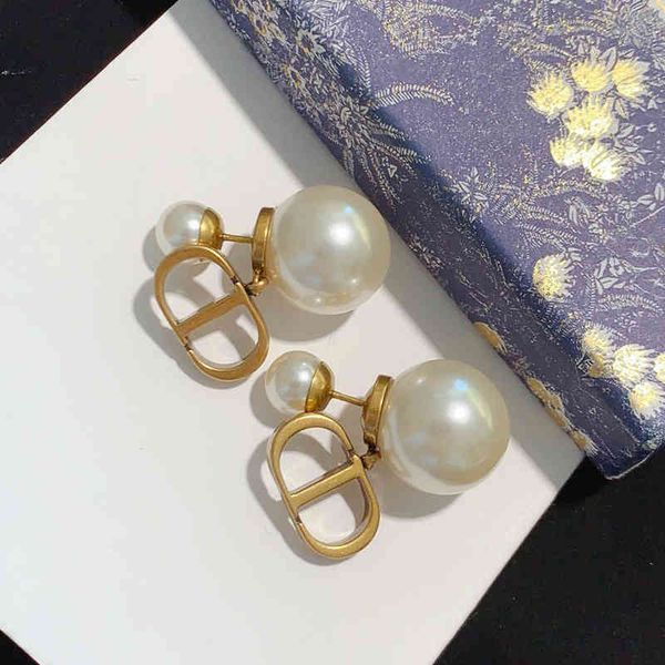 925 silver needle c pearl simple temperament 2022 tide brand fashion design necklace bracelet ring stud earrings, Golden 
925 silver needle c pearl simple temperament 2022 tide brand fashion design necklace bracelet ring stud earrings, Golden