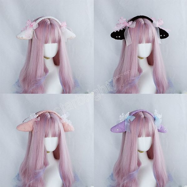 cartoon plush sheep ears headband with ribbon bow hair hoop kawaii animal headbands headwear hair accessories, Slivery;white
cartoon plush sheep ears headband with ribbon bow hair hoop kawaii animal headbands headwear hair accessories, Slivery;white