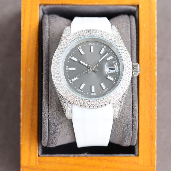 montre de luxe mens watch automatic mechanical watches 40mm diamond bezel waterproof fashion business wristwatches gift, Slivery;brown
montre de luxe mens watch automatic mechanical watches 40mm diamond bezel waterproof fashion business wristwatches gift, Slivery;brown