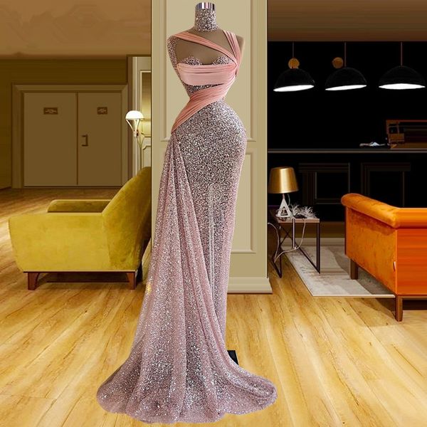sparking pink mermaid illusion prom dresses sequined pleats evening dress custom made high neck sleeveless red carpet celebrity party gown, Black;red
sparking pink mermaid illusion prom dresses sequined pleats evening dress custom made high neck sleeveless red carpet celebrity party gown, Black;red
