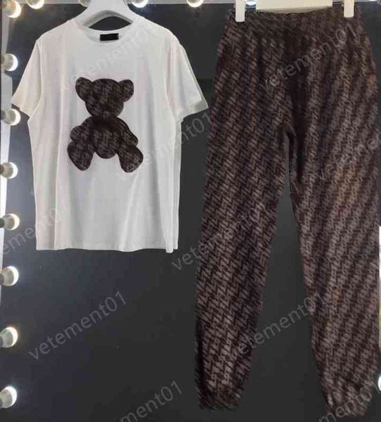 womens two piece pants fashion brown bear graphic brand t-shirt with brown pants 2 piece sets luxury designer tracksuits women clothing, White
womens two piece pants fashion brown bear graphic brand t-shirt with brown pants 2 piece sets luxury designer tracksuits women clothing, White
