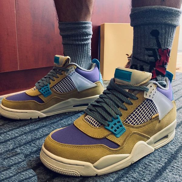 brand shoes jumpman 4 union taupe haze basketball classic design 4s running sneakers men sport trainers box.
brand shoes jumpman 4 union taupe haze basketball classic design 4s running sneakers men sport trainers box.