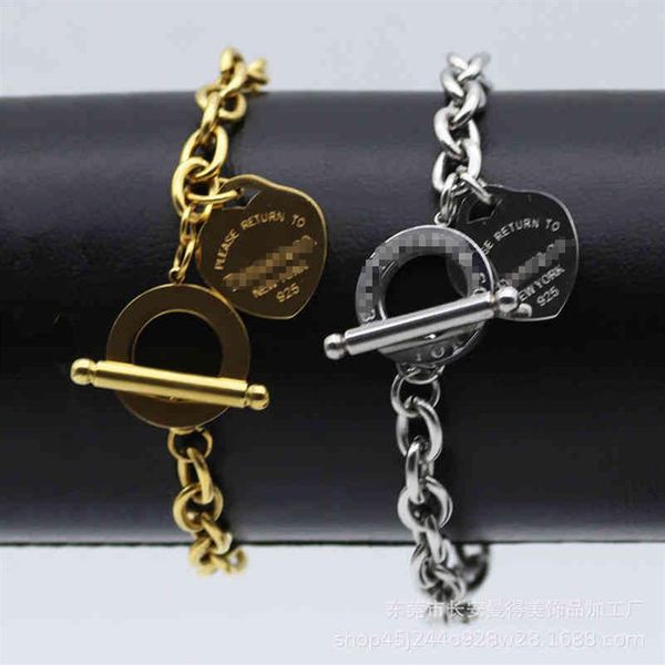 star same selling ti ff 2022 women peach heart bracelet stainless steel titanium girls love ot clasp jewelry2558, Silver
star same selling ti ff 2022 women peach heart bracelet stainless steel titanium girls love ot clasp jewelry2558, Silver
