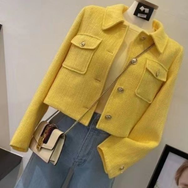 wt231- brand designer elegant women's jackets wear occasions vintage new women tweed cropped jacket female chic casual coat, Black;brown
wt231- brand designer elegant women's jackets wear occasions vintage new women tweed cropped jacket female chic casual coat, Black;brown