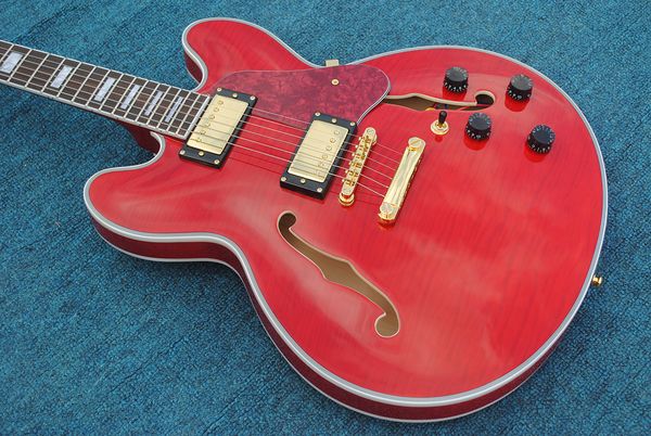 double f air semi-hollow jazz electric guitar, flame maple tr custom guitar, shell pick up guard oem
double f air semi-hollow jazz electric guitar, flame maple tr custom guitar, shell pick up guard oem
