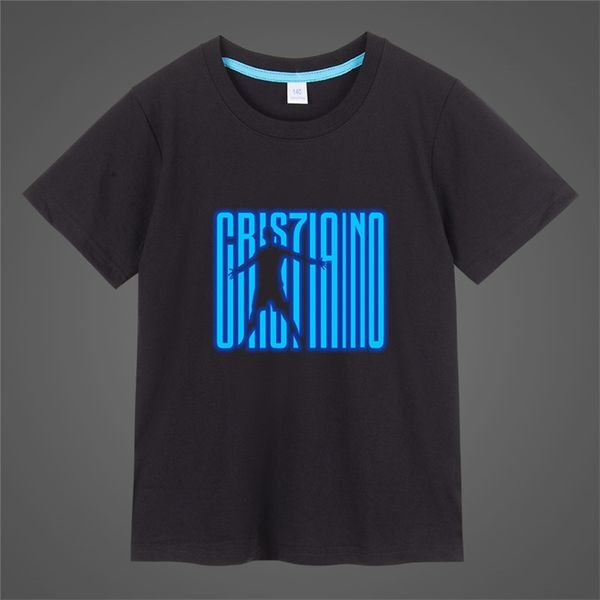 sport football stars ronaldo 7 number luminous kids tshirts boy girl fluorescent short sleeves t shirt baby cotton 220608, Black
sport football stars ronaldo 7 number luminous kids tshirts boy girl fluorescent short sleeves t shirt baby cotton 220608, Black