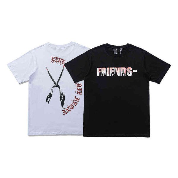 t shirt v high creative scissors letter printing short sleeve american street fashion t-shirt tee men's and women's summer, White;black
t shirt v high creative scissors letter printing short sleeve american street fashion t-shirt tee men's and women's summer, White;black