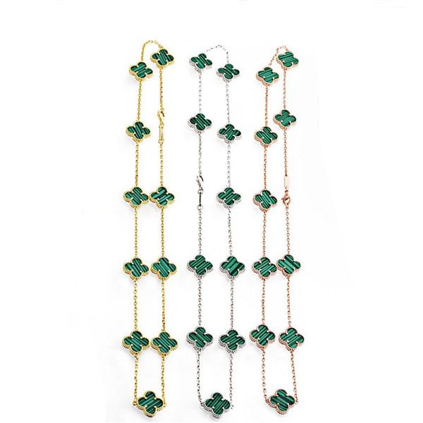 fashion choker luxury 10 flowers four-leaf clover necklace natural red white black emerald pendant necklace for women 82t, Golden;silver
fashion choker luxury 10 flowers four-leaf clover necklace natural red white black emerald pendant necklace for women 82t, Golden;silver