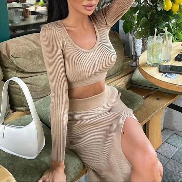 work dresses knit cropped side split women long skirt set winter v-neck sleeve knitted suit female party club lady sets, White;black
work dresses knit cropped side split women long skirt set winter v-neck sleeve knitted suit female party club lady sets, White;black