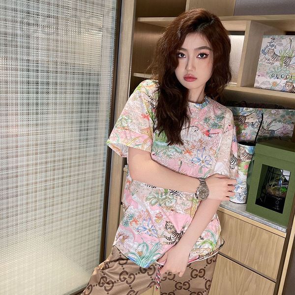 women's t-shirt designer 2022 summer new tiger flower printed short sleeve t-shirt women's versatile fashionable loose half 3ftb, White
women's t-shirt designer 2022 summer new tiger flower printed short sleeve t-shirt women's versatile fashionable loose half 3ftb, White
