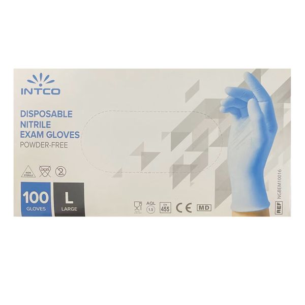 Image of Nitrile Disposable Gloves INTCO 3.5g 4000 Pcs Examination Glove Powder Free Latex Free OEM