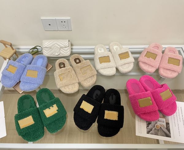 2022 new designer warm slippers women furry slides winter women sandal fashion soft fluffy faux fur slipper comfortable embroidery flip flop, Black
2022 new designer warm slippers women furry slides winter women sandal fashion soft fluffy faux fur slipper comfortable embroidery flip flop, Black