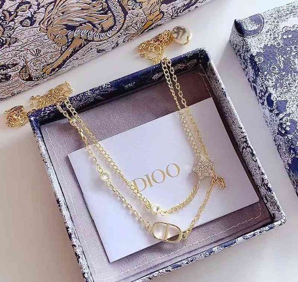 2022 women's fashion all-match high-quality new personality necklace brand wholesale double-layer is simple and female stars have the s, Silver
2022 women's fashion all-match high-quality new personality necklace brand wholesale double-layer is simple and female stars have the s, Silver