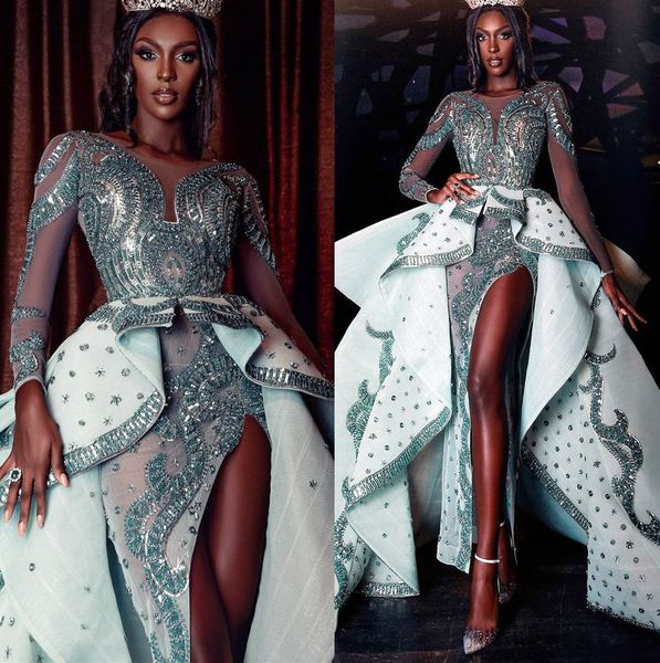 2022 plus size arabic aso ebi sparkly luxurious sheath prom dresses lace beaded evening formal party second reception birthday engagement go, Black
2022 plus size arabic aso ebi sparkly luxurious sheath prom dresses lace beaded evening formal party second reception birthday engagement go, Black