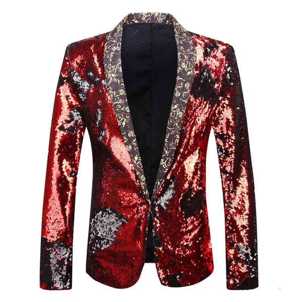 men's suits & blazers trendy men's two-color sequin casual suit jacket bar dj fashion singer performance costume hip hop, White;black
men's suits & blazers trendy men's two-color sequin casual suit jacket bar dj fashion singer performance costume hip hop, White;black