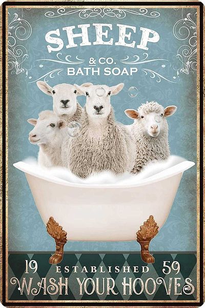funny sheep decor bathroom and bathtub decor sheep lovers gift farm decor tin signs wall art poster retro metal poster bar home
funny sheep decor bathroom and bathtub decor sheep lovers gift farm decor tin signs wall art poster retro metal poster bar home