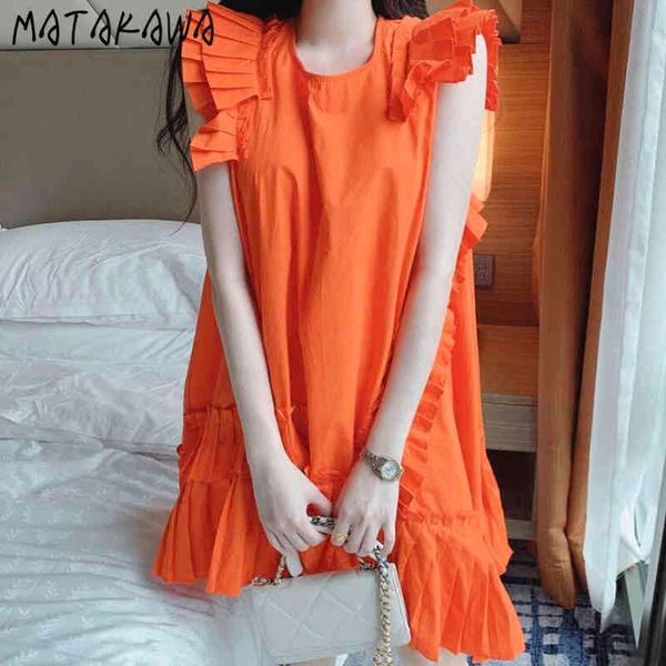 flying sleeve woman dress korea chic orange robe femme round neck fungus vestidos stitching loose irregular dresses 210506, Black;gray
flying sleeve woman dress korea chic orange robe femme round neck fungus vestidos stitching loose irregular dresses 210506, Black;gray