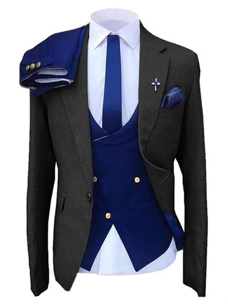 2022 wedding tuxedos suit for man gray blazer navy blue vest and pants for bride groom tuxedo costume size, Black;gray
2022 wedding tuxedos suit for man gray blazer navy blue vest and pants for bride groom tuxedo costume size, Black;gray
