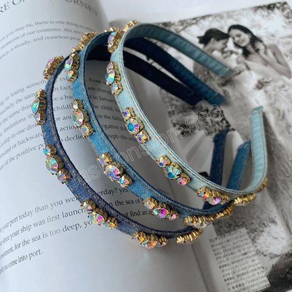 fashion summer hairband denim cloth light fresh headband shining rhinestone surface headdress girls hair accessories, Silver
fashion summer hairband denim cloth light fresh headband shining rhinestone surface headdress girls hair accessories, Silver