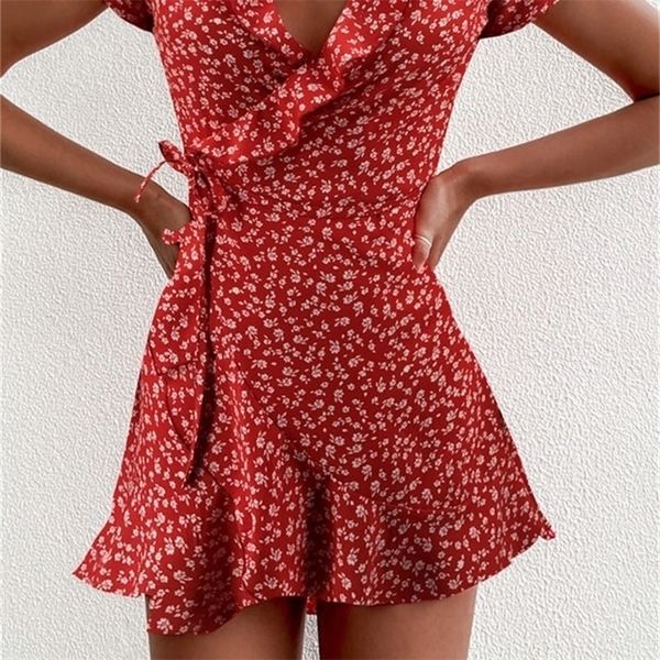 summer womens floal aline dress sweet elegant floral ruffles vneck bandage short for lady chic flowers mini 220615, Black;gray
summer womens floal aline dress sweet elegant floral ruffles vneck bandage short for lady chic flowers mini 220615, Black;gray