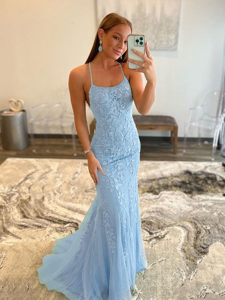 spaghetti lace mermaid evening dresses appliques sweep train backless formal prom party gowns plus size, Black;red
spaghetti lace mermaid evening dresses appliques sweep train backless formal prom party gowns plus size, Black;red