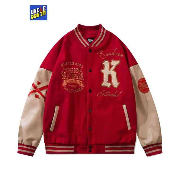uncledonjm varsity jacket bomber japanese fashion men s s clothing trends streetwear t220728, Black;brown
uncledonjm varsity jacket bomber japanese fashion men s s clothing trends streetwear t220728, Black;brown