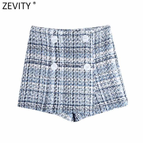 zevity women vintage double breasted tweed bermuda shorts skirts ladies side zipper chic casual slim pantalone cortos qun750 210603, White;black
zevity women vintage double breasted tweed bermuda shorts skirts ladies side zipper chic casual slim pantalone cortos qun750 210603, White;black