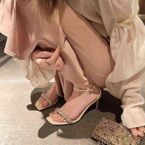 sandals pumps luxury rhinestone one line sandals fairy style small fresh high heels temperament women shoes 220704, Black
sandals pumps luxury rhinestone one line sandals fairy style small fresh high heels temperament women shoes 220704, Black