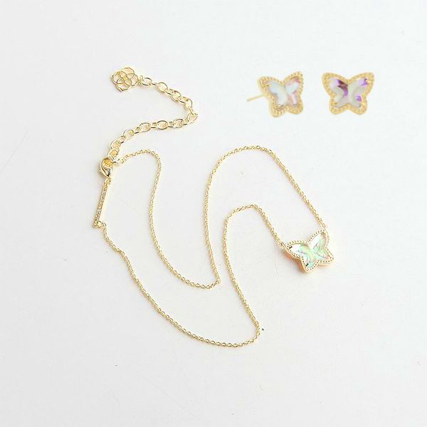 gold butterfly earrings & necklace set in dichroic glass cute small ear studs chockers, Silver
gold butterfly earrings & necklace set in dichroic glass cute small ear studs chockers, Silver