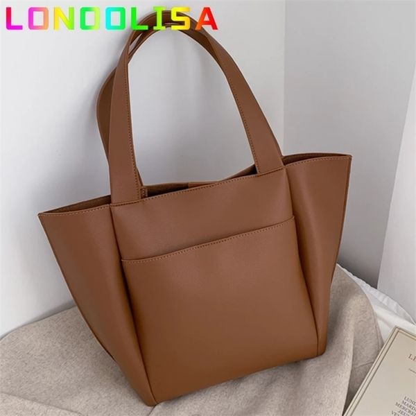 large capacity women andle bags solid color leather shoulder shopper bags for women designer sac a main 220815
large capacity women andle bags solid color leather shoulder shopper bags for women designer sac a main 220815