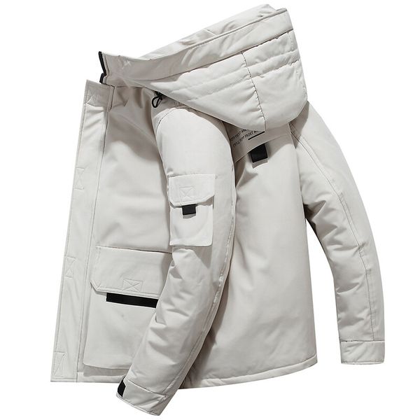 short monochrome down jacket mens winter coat outdoor 2023 new, Black