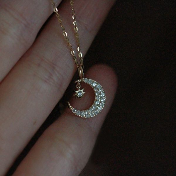925 sterling silver pave zircon star moon pendant necklace women 14k gold plated sweet romantic party gift jewelry
925 sterling silver pave zircon star moon pendant necklace women 14k gold plated sweet romantic party gift jewelry