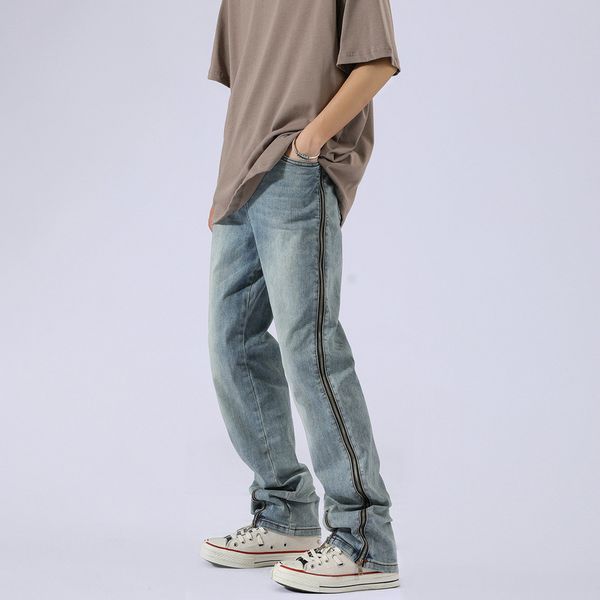 men jeans hip hop zipper patchwork men's denim pants jean fashion trousers, Blue
men jeans hip hop zipper patchwork men's denim pants jean fashion trousers, Blue