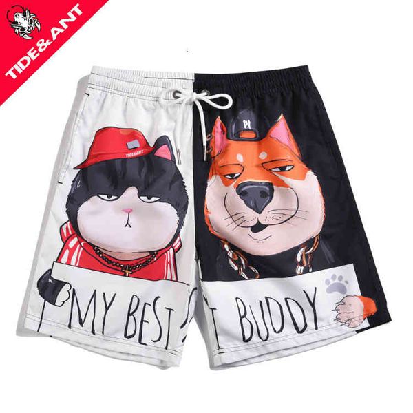 men's shorts 2022 summer beach pants seaside vacation couple personalized cartoon printed loose, White;black
men's shorts 2022 summer beach pants seaside vacation couple personalized cartoon printed loose, White;black