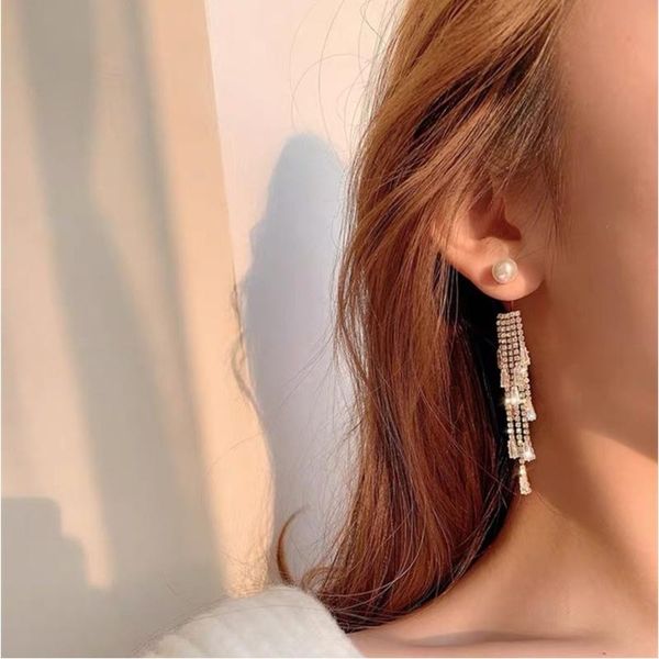 dangle & chandelier fashionable zircon tassel drop earrings for women european american luxury handmade trendy 2022 vintage jewelry, Silver
dangle & chandelier fashionable zircon tassel drop earrings for women european american luxury handmade trendy 2022 vintage jewelry, Silver