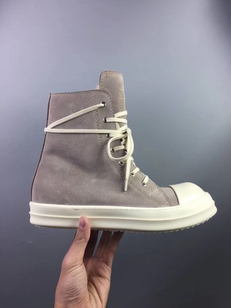 high lace up handmade real picture rock street leather boots tpu sole lace up sneakers designer booties, Black