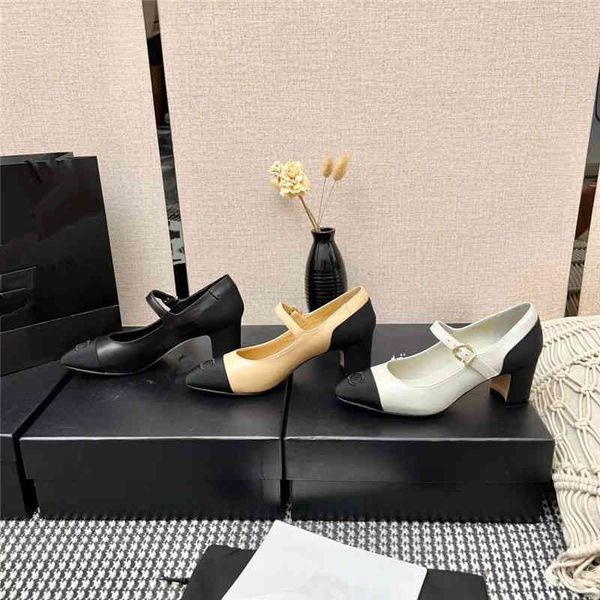 sandals spring autumn mary jane single shoes lesbian leather color matching thick heel square head middle high heels, Black
sandals spring autumn mary jane single shoes lesbian leather color matching thick heel square head middle high heels, Black