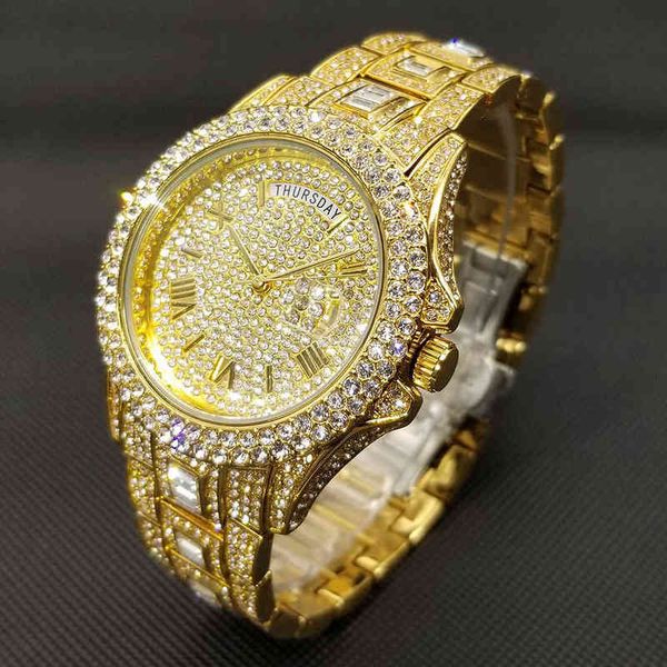 men's iced out watches luxury gold diamond mens watch hip hop waterproof 30m day date clock wristwatches classic designer, Slivery;brown
men's iced out watches luxury gold diamond mens watch hip hop waterproof 30m day date clock wristwatches classic designer, Slivery;brown