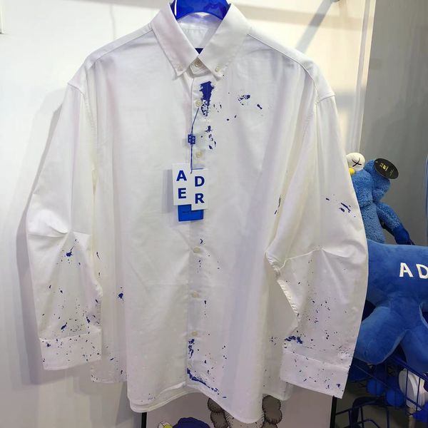 long sleeve shirt paint men women stylish white shirt, White;black 
long sleeve shirt paint men women stylish white shirt, White;black