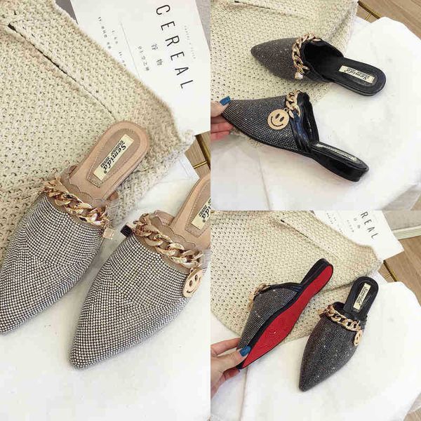 slippers women mules luxury flats fashion loafers designer shoes summer pointed toe slides slip on wedding casual ladies sandals 220329, Black
slippers women mules luxury flats fashion loafers designer shoes summer pointed toe slides slip on wedding casual ladies sandals 220329, Black